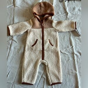 Cozy Cream and Brown Kids One Piece